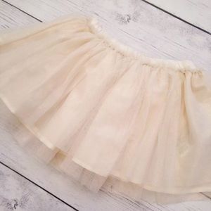 Cream Shimmer Tutu Skirt - Size 6-12 Months